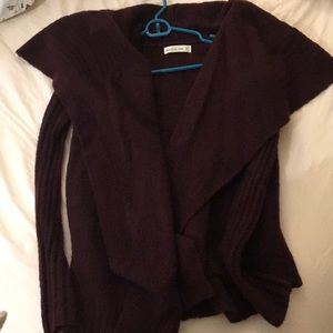 Abercrombie &Fitch Soft Cardigan in Burgundy